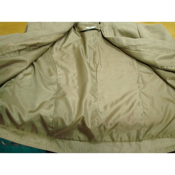 Dressbarn Womens 18/20 Beige Tan Jacket Blazer Long Sleeve Open Front Suede Like - Picture 11 of 11